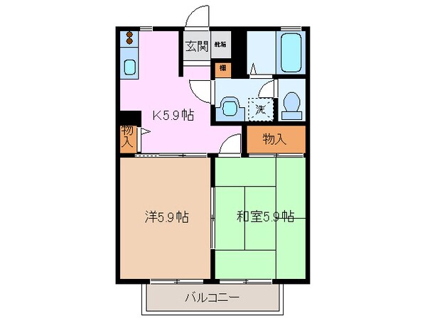 アドバンテージＡ棟の物件間取画像